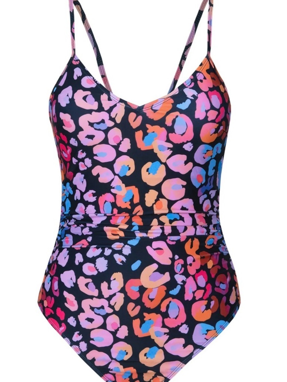 NWT Cupshe Multicolored Leopard Print O-Ring One Piece Swimsuit Sz XL (S2) - Picture 4 of 8